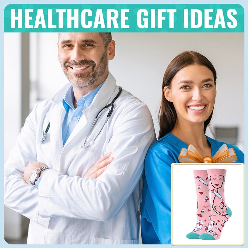 Happy Pop HAPPYPOP Doctor Nurse Socks for Women - CNA Gifts, Medical Gifts for Nurses Students Female, Nursing Graduation Gift, Nurse Week Socks - Image 5